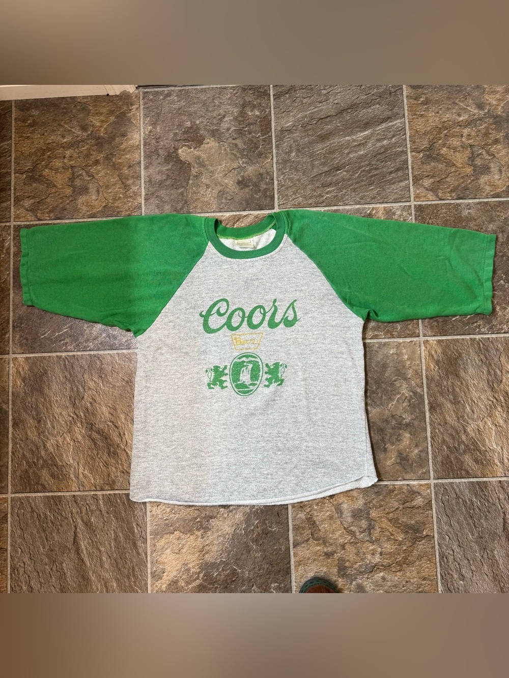 VTG 1970s Coors Beer 3/4 Sleeve Shirt Sz M USA VERY RARE Variant